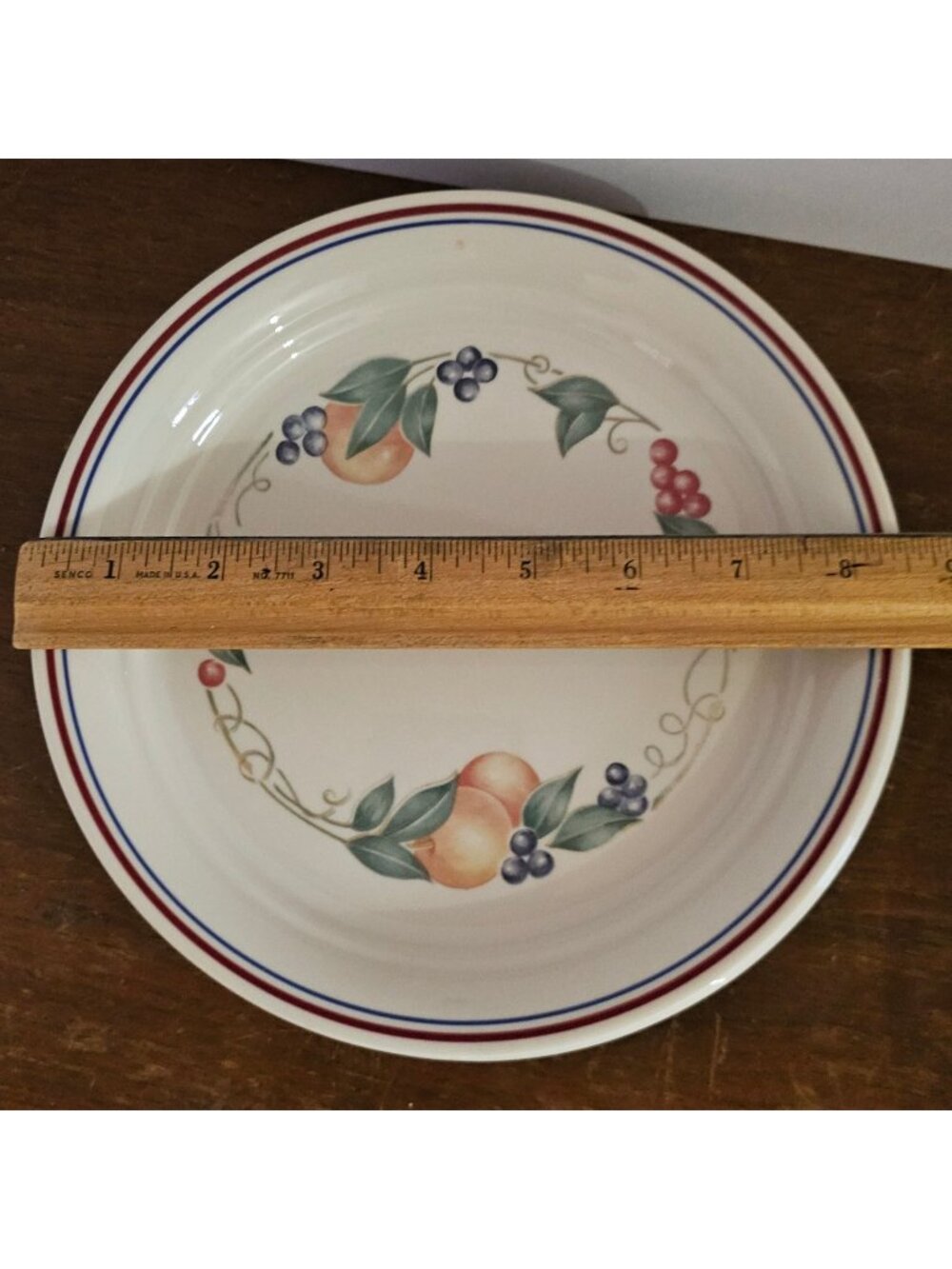 4 Corelle Abundance Luncheon Plates 8.5" fruit retro kitchen decor vintage - Picture 3 of 7